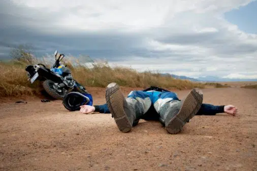 Motorcycle road accidents