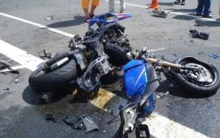 Motorcycle crashed